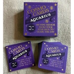 Chronicle Books Cosmo Cards Aquarius 60 Mini Memos Astrology Guidance Deck Box